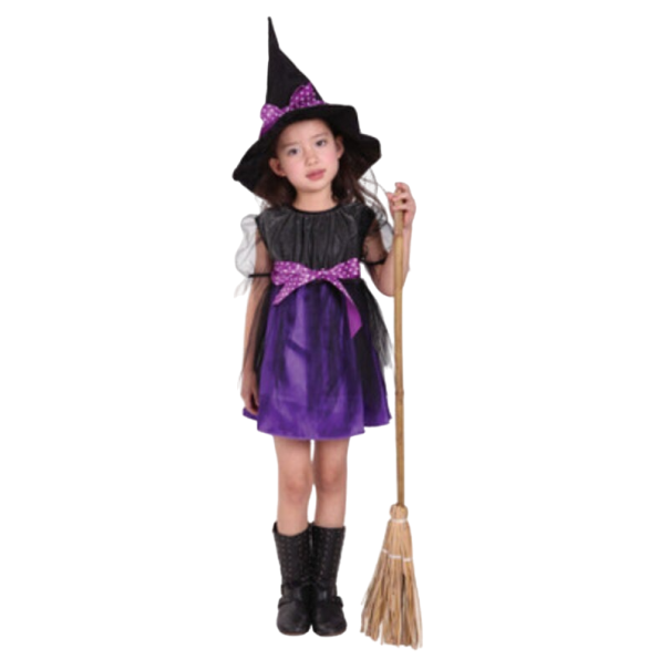 Dievčenské kostým čarodejnice P3868 10-12 rokov