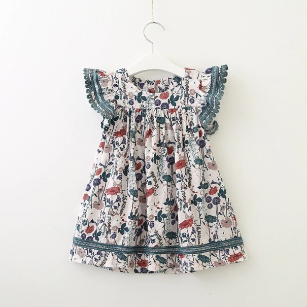 Dievčenské kvetované šaty N72 2