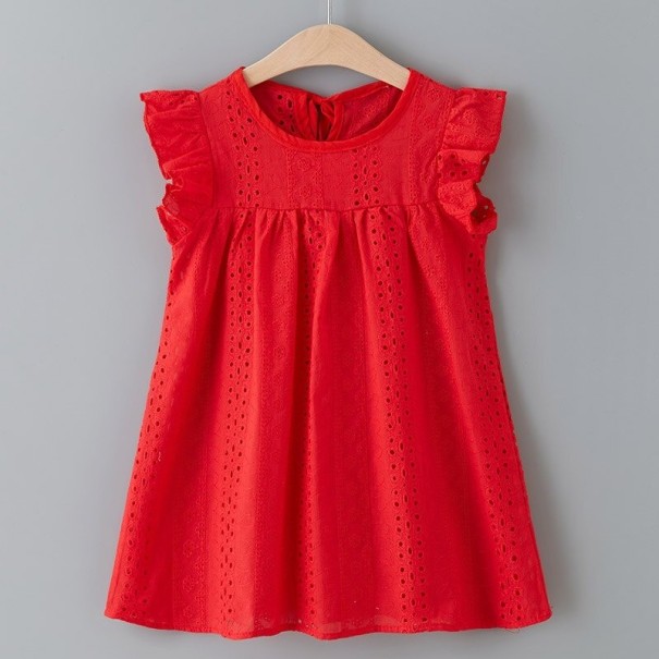 Dievčenské letné šaty N82 červená 5