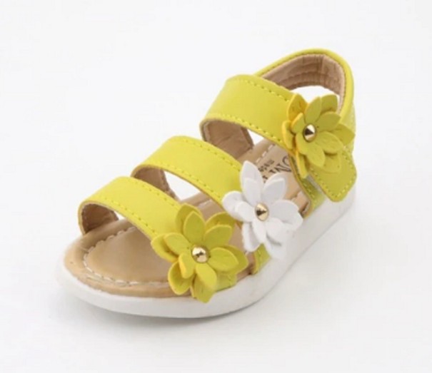 Dievčenské páskové sandále A301 žltá 29,5