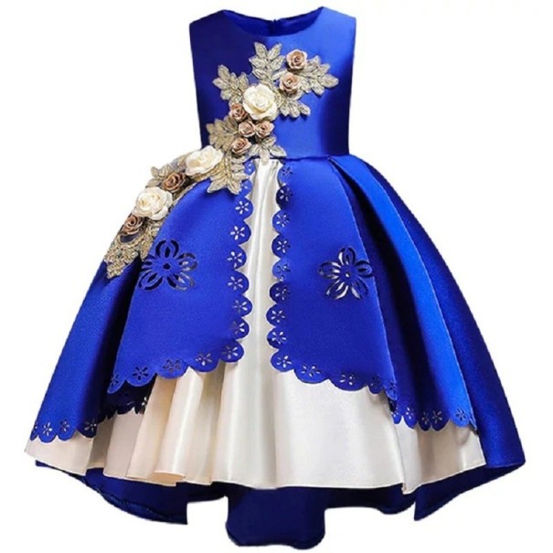 Dievčenské plesové šaty N162 modrá 8