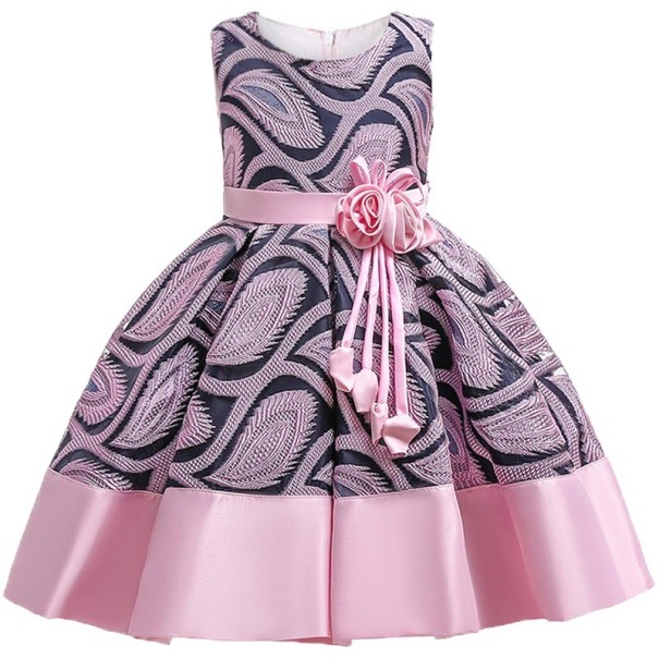Dievčenské plesové šaty N165 ružová 5