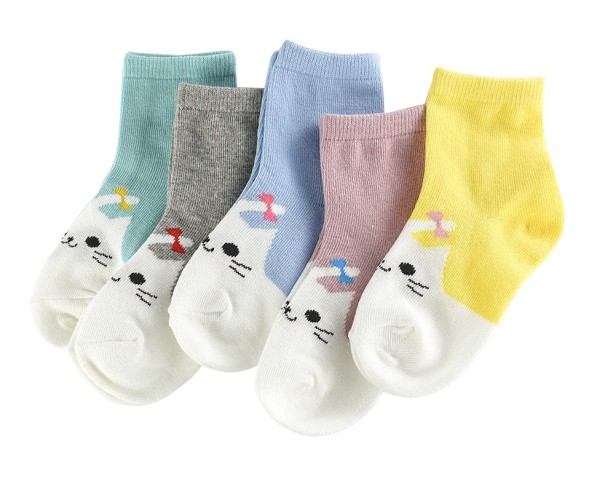 Dievčenské ponožky so zvieratkami - 5 párov 4-6 rokov 5