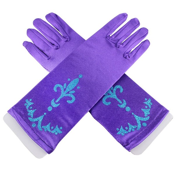 Dievčenské rukavice pre princezné fialová