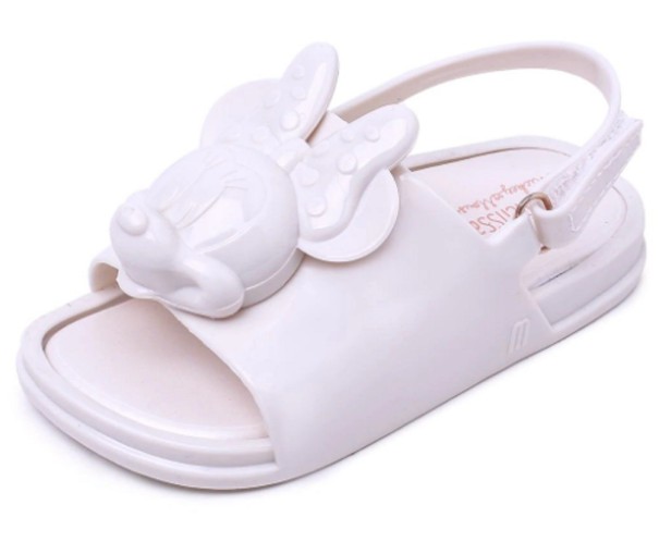Dievčenské sandále s myškou biela 20,5