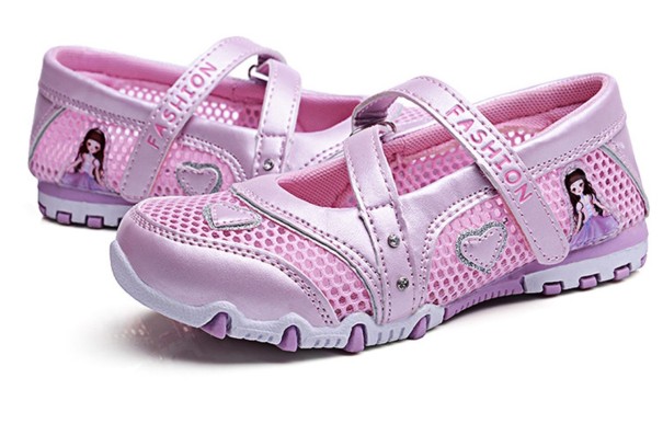 Dievčenské sandále s princeznou svetlo ružová 30