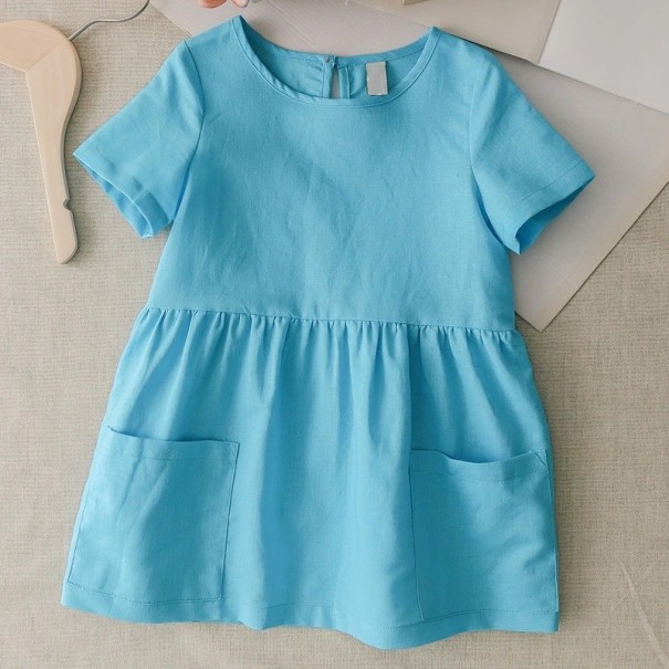 Dievčenské šaty N113 svetlo modrá 5