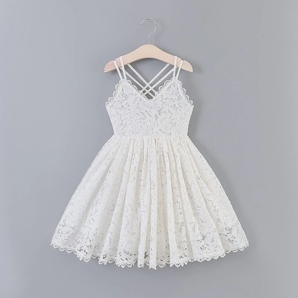 Dievčenské šaty N131 biela 8