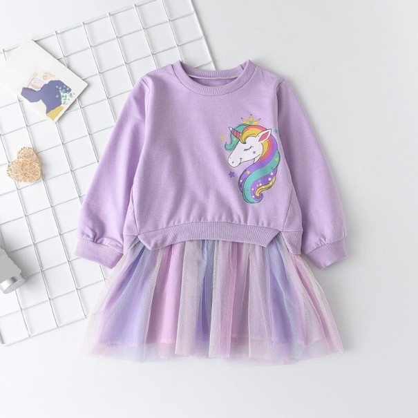 Dievčenské šaty N154 svetlo fialová 6