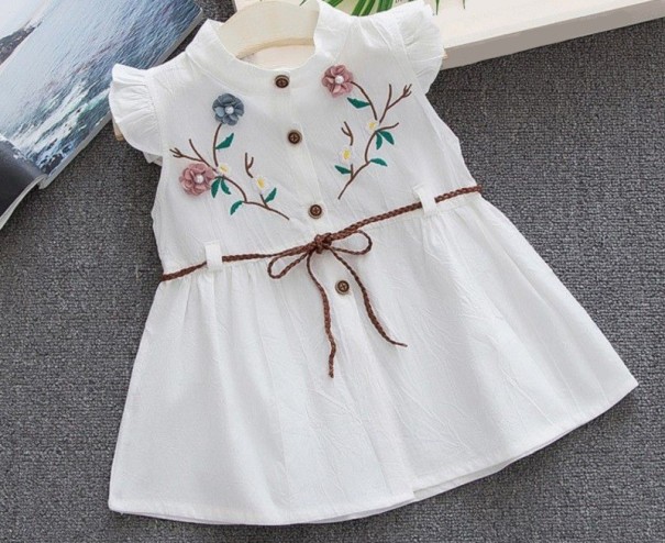 Dievčenské šaty N259 biela 9-12 mesiacov