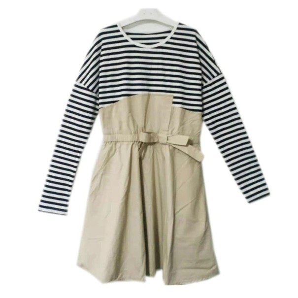 Dievčenské šaty N487 khaki 2