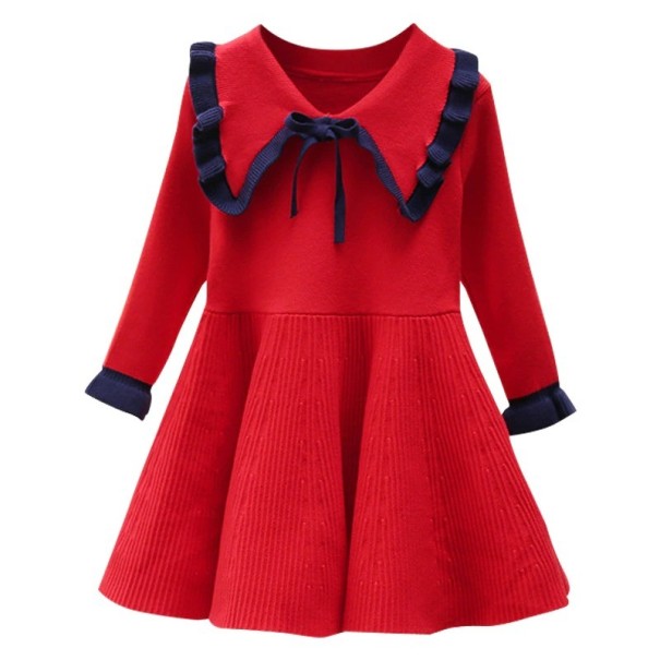 Dievčenské šaty N549 červená 4