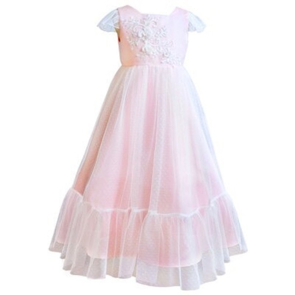 Dievčenské šaty N581 svetlo ružová 7