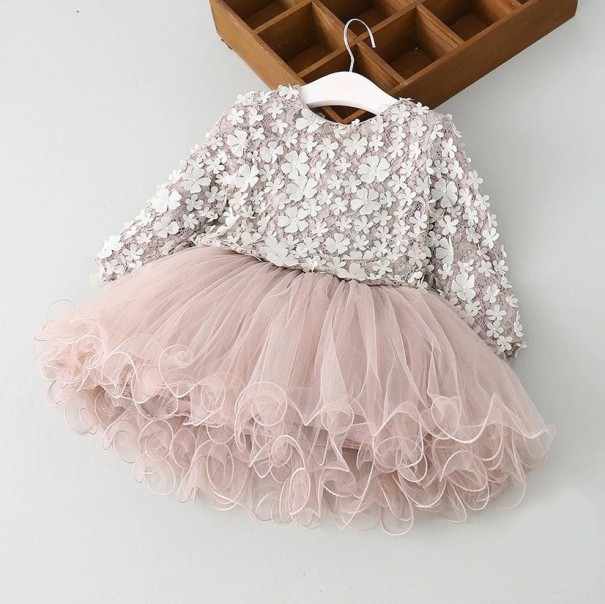 Dievčenské šaty s tylovou sukňou N103 7