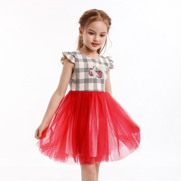 Dievčenské šaty s tylovou sukňou N91 4