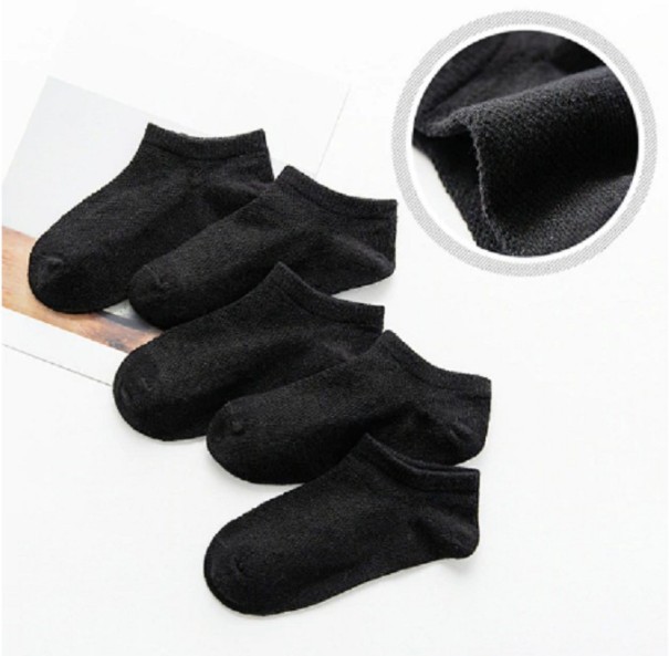 Dievčenské sieťované ponožky - 5 párov čierna 9-12 rokov