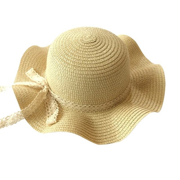 Dievčenské slamený klobúk Sunny béžová