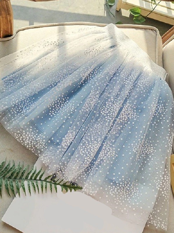Dievčenské sukne L1013 svetlo modrá 4