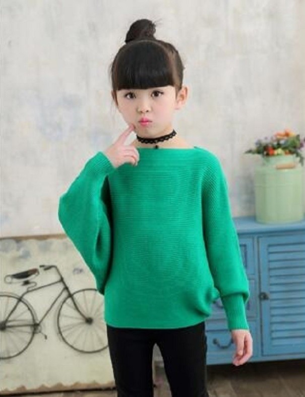 Dievčenské sveter L616 zelená 8
