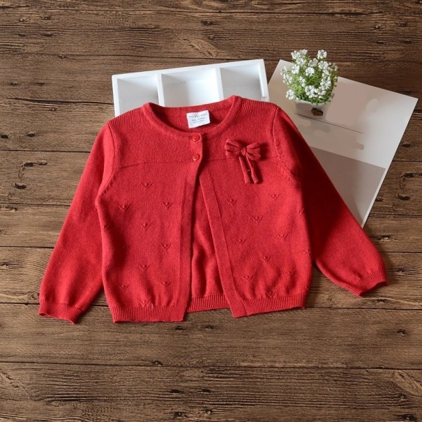 Dievčenské sveter L657 červená 3