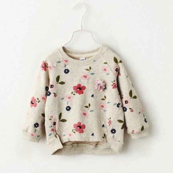 Dievčenské sveter s kvetinami 7
