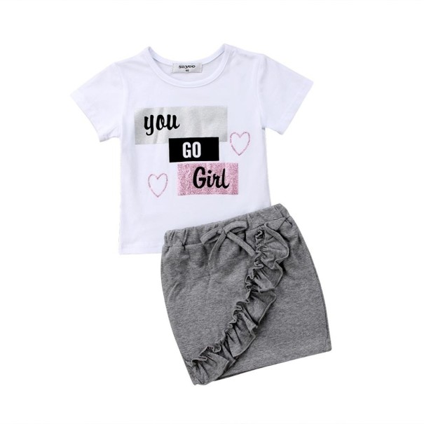 Dievčenské tričko a sukňa L1306 5