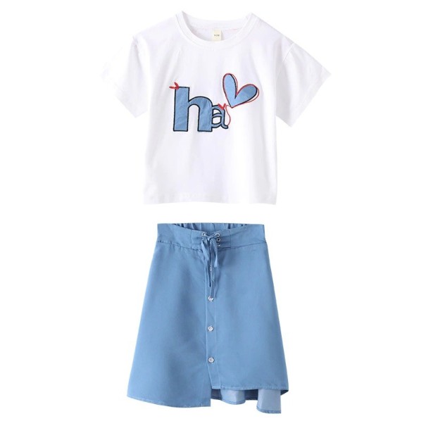 Dievčenské tričko a sukňa L1510 4