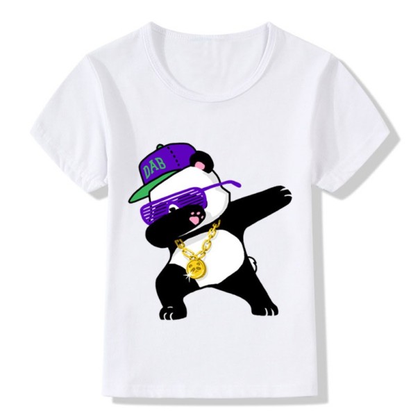 Dievčenské tričko - zvieratá so šiltovkou J623 3 panda
