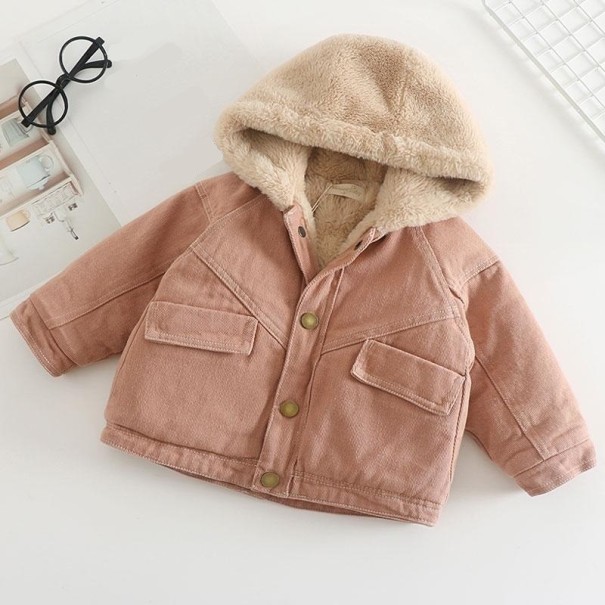 Dievčenské zimné kabát L2032 ružová 3