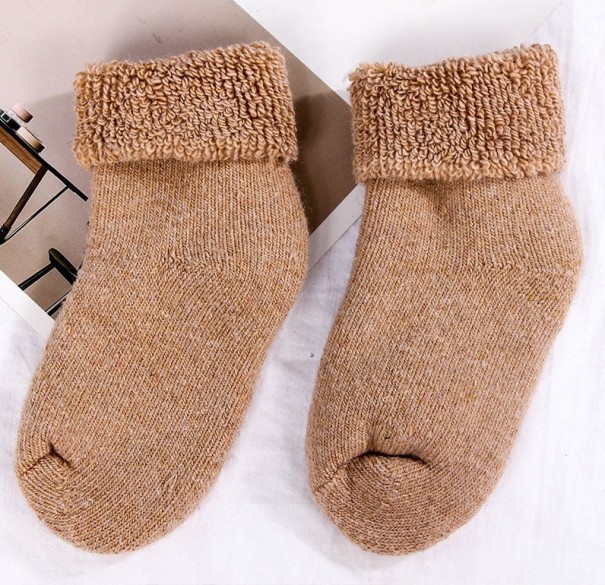 Dievčenské zimné ponožky hnedá 4-7 rokov