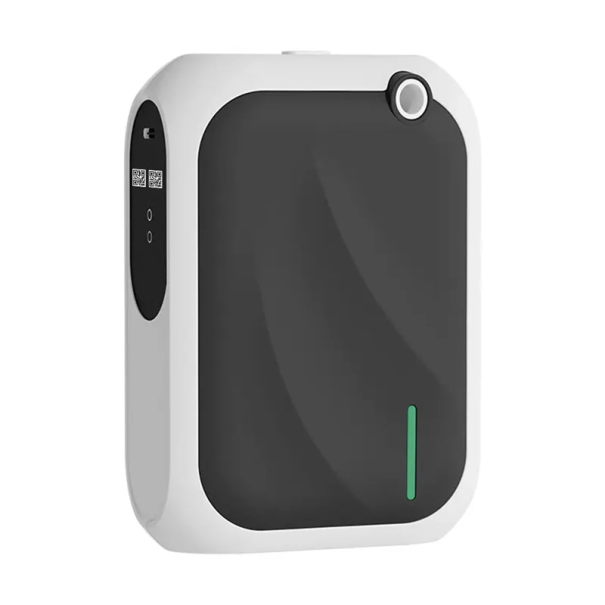 Difusor de aroma de pared de 140 ml con control Bluetooth 16 x 6 x 11,5 cm Ambientador moderno de plástico PP para el hogar y la oficina negro