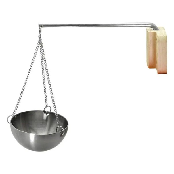 Difusor suspenso em forma de taça para óleos essenciais para sauna e spa 12x6,5 cm Difusor de aroma de parede Taça metálica para aromas Bem-estar aromaterapia 1