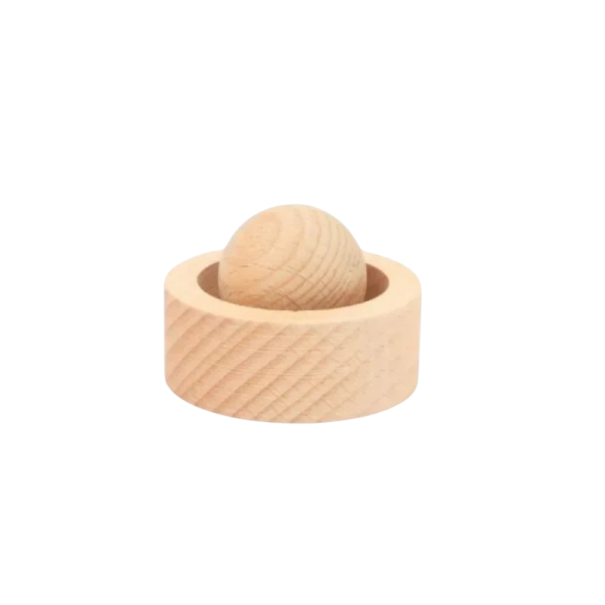 Difuzor din lemn masiv 5 x 3,5 cm Decorațiune aromaterapeutică naturală cu bilă din lemn pentru uleiuri esențiale maro deschis
