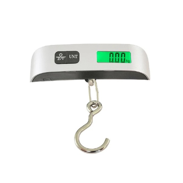 Digitaalinen riippuva matkatavaravaaka 50 kg:n tarkka kannettava vaaka LCD-näytöllä, matka-elektroninen vaaka matkalaukun koukulla 1
