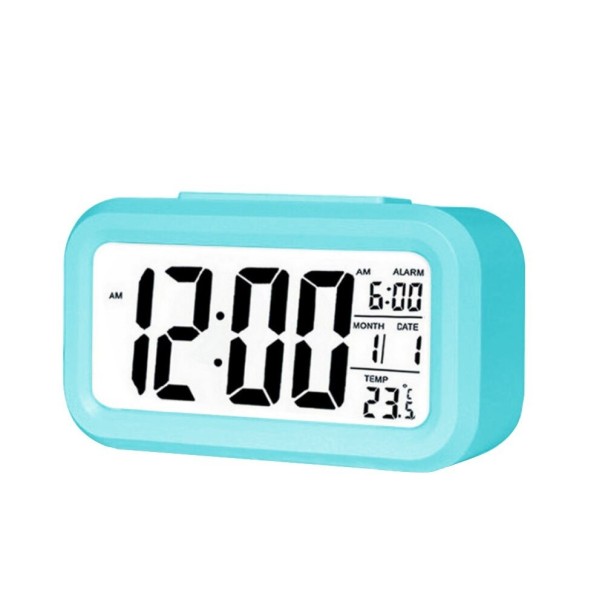 Digital Clock G1588 light blue