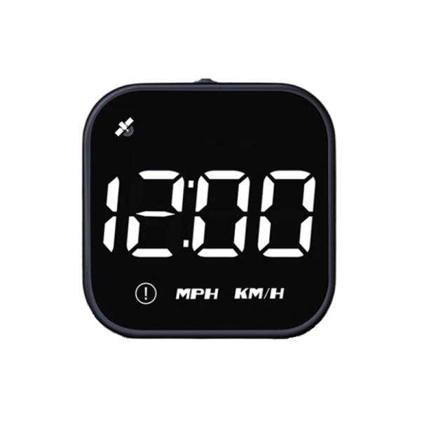 Digital GPS Speedometer for Cars 5.2 x 5.2 cm HD LED Display with Compass Clock Speed Alarm 360° Rotating Stand with Suction Cup 1