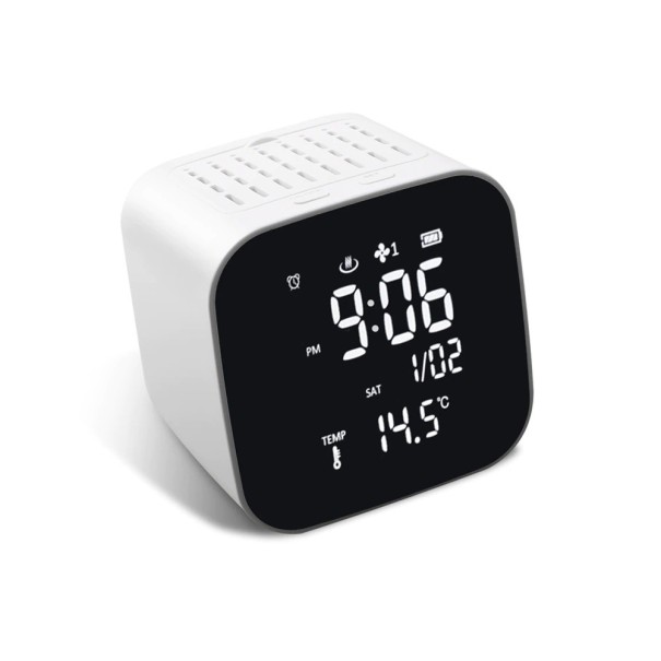 Digital klocka med aromspridare vit