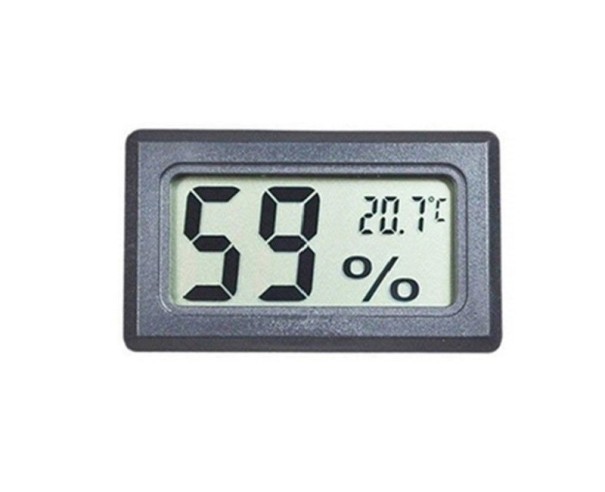 Digitale thermometer en hygrometer zwart