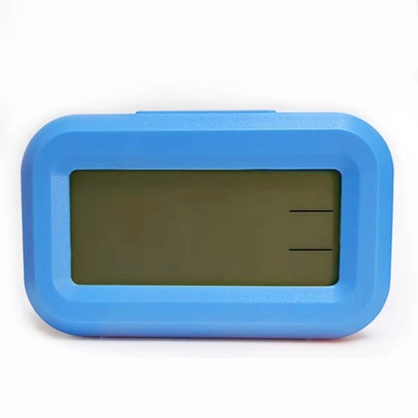 Digitaler Farb-LED-Wecker 9x5,5 cm Grünes oder blaues Display Kalender Thermometer Schlummerfunktion Leiser Betrieb Batteriebetriebener Wecker blau