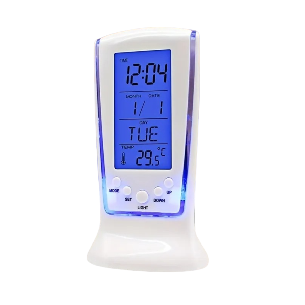 Digitales Thermometer mit Uhr und Wecker 1