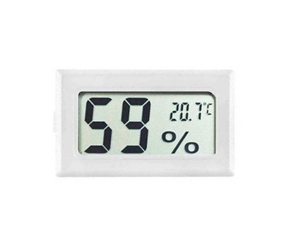 Digitales Thermometer und Hygrometer weiß