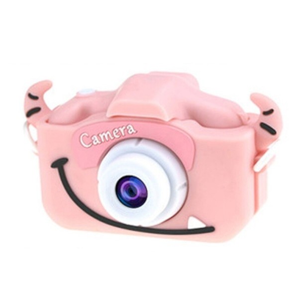 Digitális gyerekkamera fedővel rózsaszín