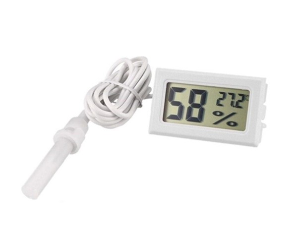 Digitális hőmérő szondával fehér