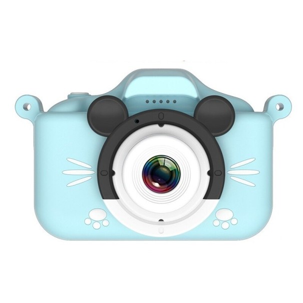 Digitálny fotoaparát pre deti s krytom myška svetlo modrá