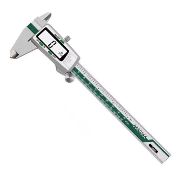 Digitálny posuvný merací prístroj 150 mm s LCD displejom prepínaním mm palcov a zlomkov o rozmeroch 236 x 77 mm s aretáciou a puzdrom 1