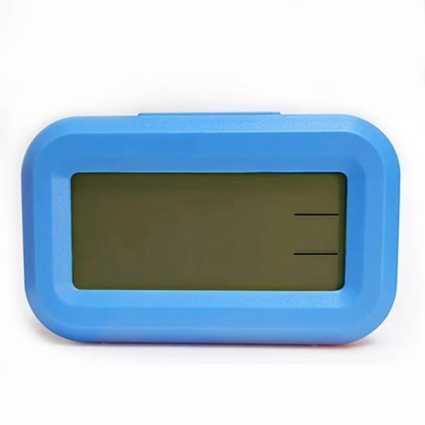Digitalt farve-LED-vækkeur 9x5,5 cm Grønt eller blåt display Kalender Termometer Snooze-funktion Lydløs drift Batteridrevet vækkeur blå