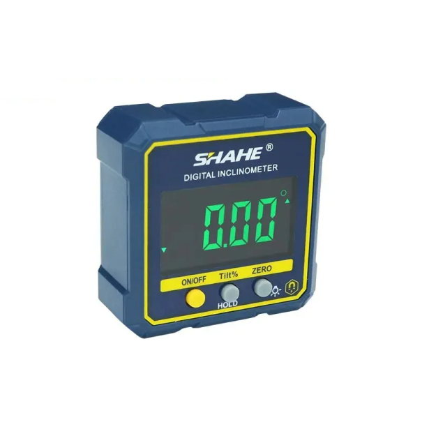 Digitalt magnetiskt vattenpass 57 x 55 x 26 mm Exakt vinkelmätning Kompakt mätinstrument Strömförsörjning 2× AAA-batterier 1