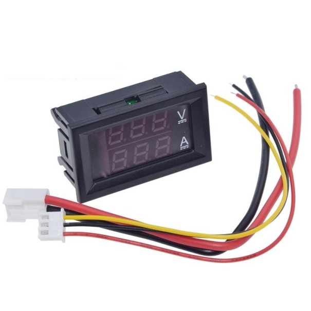 Digitalt voltmeter og amperemeter 100V/10A 1