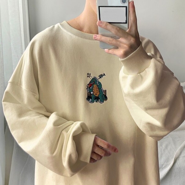 Dinosaurier-Sweatshirt für Herren beige XL