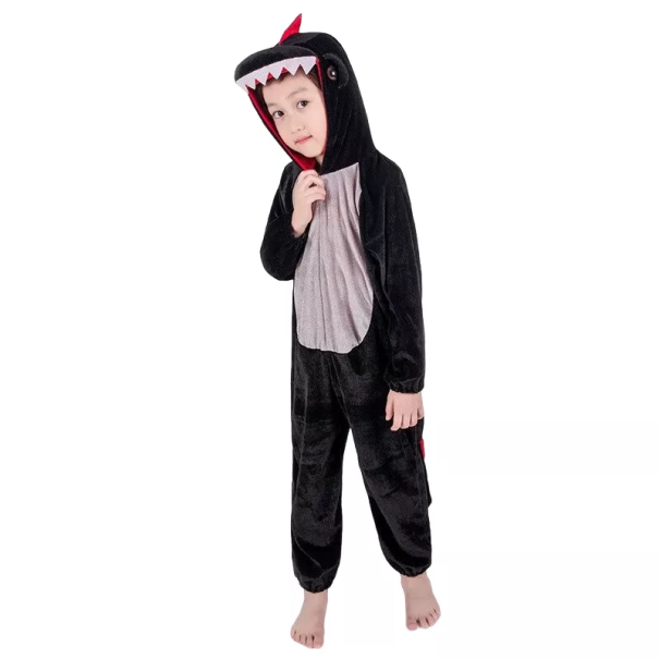 Dinosaurkostume til børn sort 3